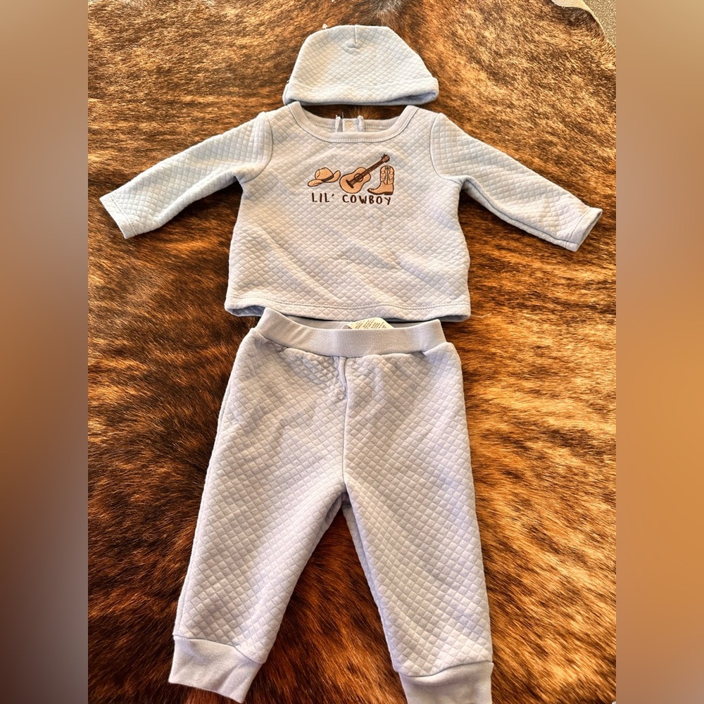 Lil' Cowboy Kids  Set - Light blue